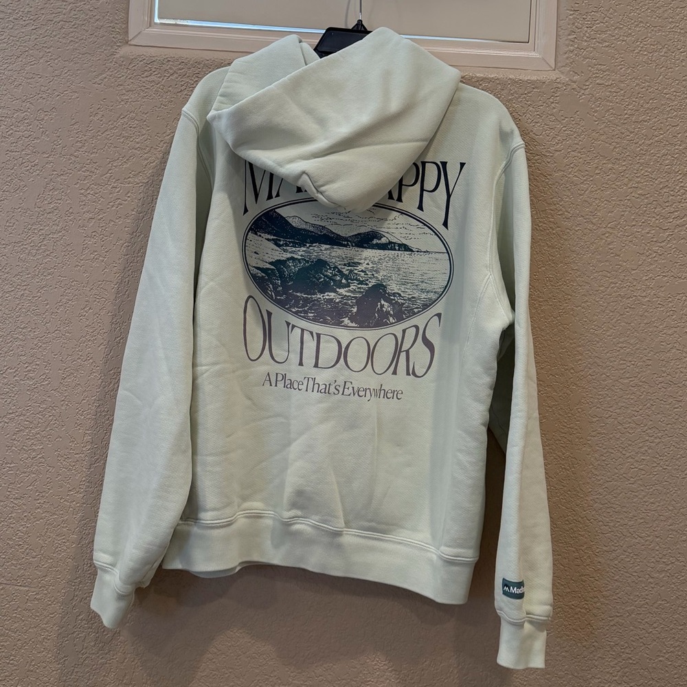 LIKE NEW Madhappy Summer Outdoors Fleece Hoodie - Lime RARE - Picture 11 of 16